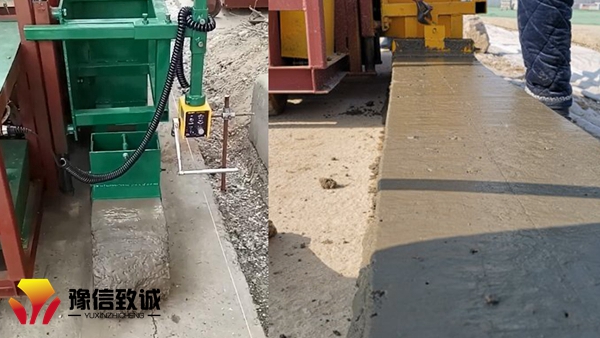 路緣石滑膜機(jī)施工現(xiàn)場